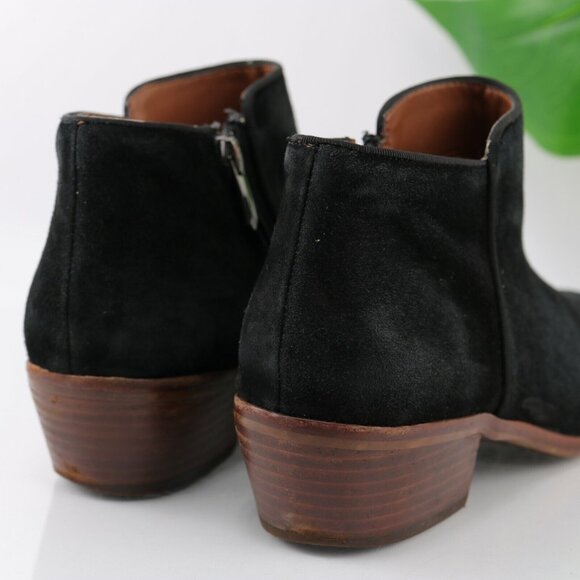 Sam Edelman Womens Petty Boot Size 9.5 Black Suede Bootie Block Heel Boho Comfy - Picture 5 of 11